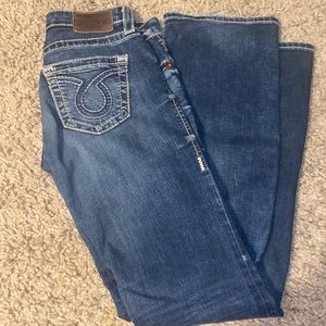 Dark denim jeans
